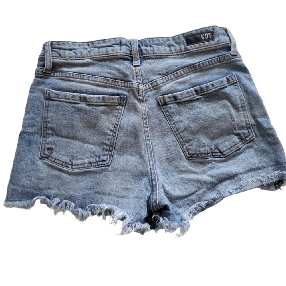 Kut From The Kloth | Cutt Off Jean Shorts Blue Light Wash Size 2 Denim Shorts - Picture 2 of 7